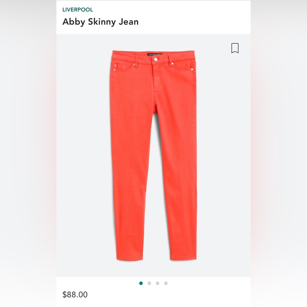 Skinny Cropped Orange Pants